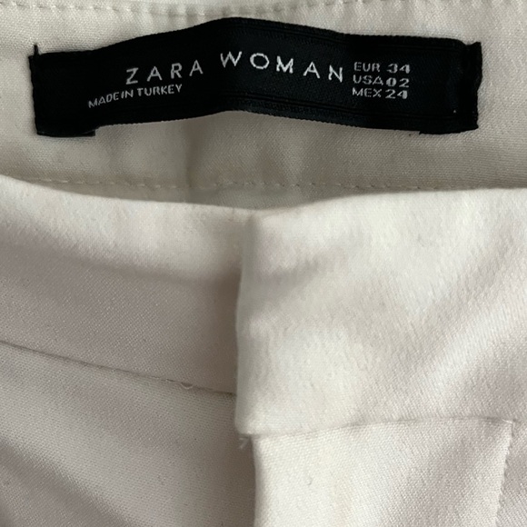 Zara Woman White Dress Trousers - Picture 3 of 3